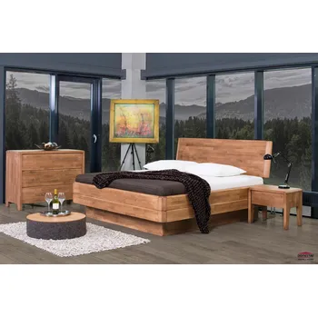 Ložnice Domestav FANTAZIE GRANDE manželská postel nastavitelné čelo šikmé 180 cm buk cink mořený