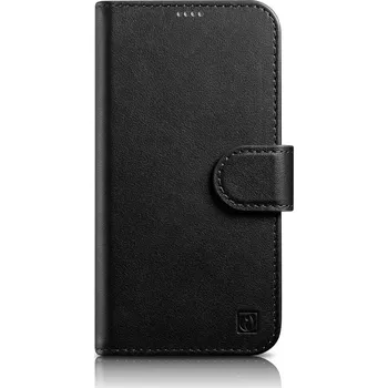 Pouzdro na mobilní telefon iCarer Wallet Case 2in1 pouzdro iPhone 14 Plus skórzany , knížkové se stojánkem Anti-RFID , černá (WMI14220727-BK)