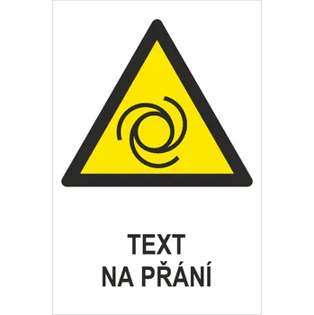 AUTOMATICKÝ ROZBĚH ISO 7010 - Váš text samolepící PVC fólie 300x200 mm