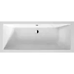 Jika Cubito Pure Vana 180x80 cm, odpad uprostřed, bílá, H2254200000001