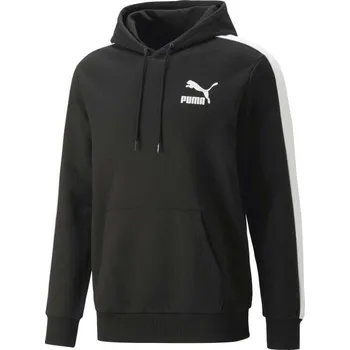 Pánská mikina Pánská mikina Puma T7 ICONIC HOODIE TR S Černá, Bílá
