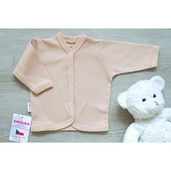 Kojenecká bunda AMÁLKA Kojenecký, bavlněný kabátek, oříškový Velikost: 56