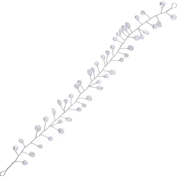 Čelenka Vlasová čelenka s perličkami a korálky 8000645-2