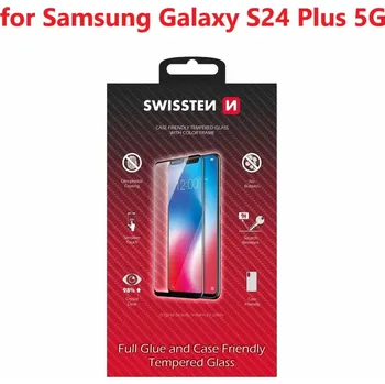 Sklo Swissten Full Glue, Color Frame, Case Friendly Pro Samsung S928 Galaxy S24 Ultra 5G Černé