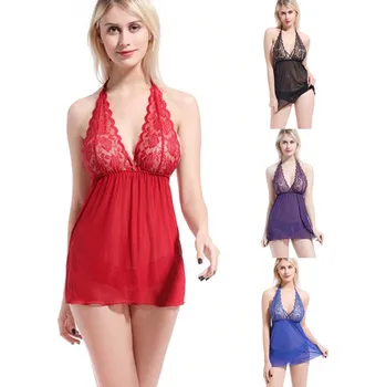 Dámská erotická košilka Violet Barva: Modrá