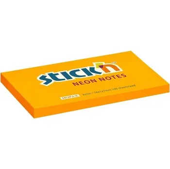 Samolepící bloček Bloček Hopax, 76 x 127 mm, neonově oranžový