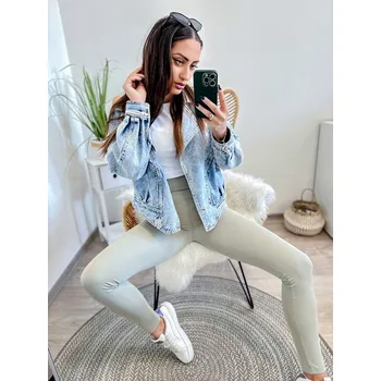 Dámské legíny Pohodlné dámské legíny ve světle-zelené barvě, VELIKOST S