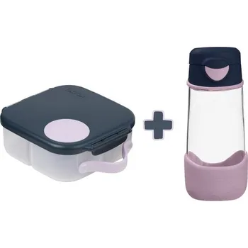 Svačinový box b.box Svačinový box střední + Sport lahev 450 ml - indigo/růžová