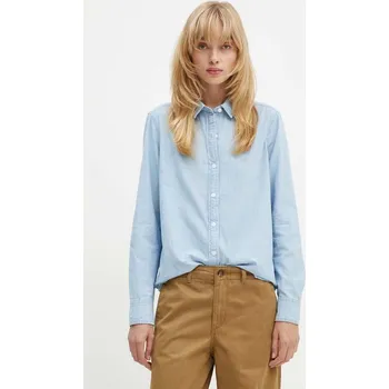 Dámská košile Bavlněná košile Levi's relaxed, s klasickým límcem, 34574 34574.0043 modrá 55X, vel. XS