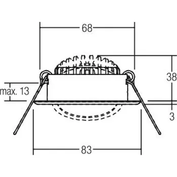 Lampička BRUMBERG LED podhledové bodové svítidlo BB09, on/off, nerezová ocel 1 x 6 W LED - Doprava zdarma