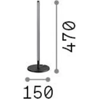 Lampička Ideallux Ideal Lux LED stolní lampa Filo černá hliník výška 47 cm LED 10,5 W celkem - Doprava zdarma