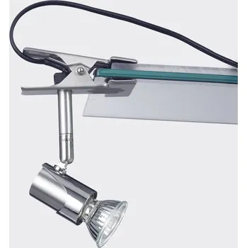 Lampička Fabas Luce Světlo na klip Alice, 1 zdroj nikl satinovaný 1 x 50 W - Doprava zdarma