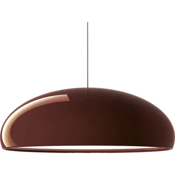 Fontana Arte Pangen - Retro závěsné světlo červená - stropní držák – Ø 13 cm, výška 4,5 cm červená, bílá 3 x 46 W - Doprava zdarma