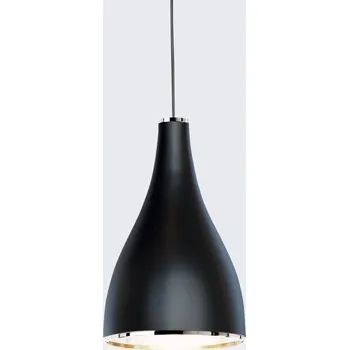 Serien Lighting serien.lighting Závěsné světlo One Eighty L, Ø 16 cm, černé - Stříška – výška 18 cm, Ø 11,5 cm černá, poniklovaná ocel 1 x 100 W - Doprava zdarma