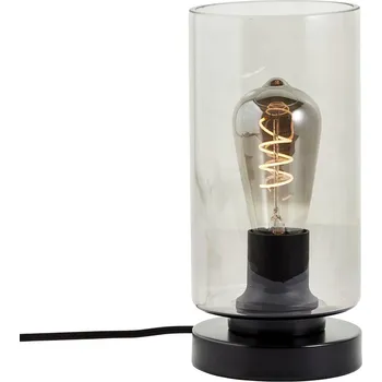 Lampička Brilliant Stolní lampa Mesmer se skleněným stínidlem - Délka připojovacího kabelu 180 cm kouřově šedá průhledná, černá matná 1 x 28 W - Doprava zdarma