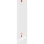 ALDEX Závěsné světlo Nohr se skleněným stínidlem, korálové/čiré korálová, čirá 1 x 15 W LED - Doprava zdarma