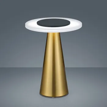 Lampička Helestra Bax stolní lampa, dotykový stmívač, mosaz - Ø nohy 9 cm mosaz matná, černá, bílá satinovaná LED celkem 10 W - Doprava zdarma