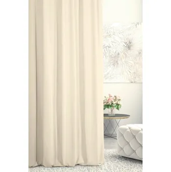 Dekorační látka Adéla - krémová - 295 cm obšití okrajů 295