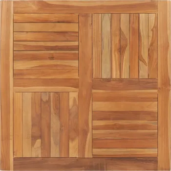 Stolová deska Stolní deska čtvercová 48991 90 x 90 x 2,5 cm masivní teakové dřevo
