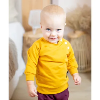 Dívčí mikina Kulišárny Mikina basic MUSTARD VELIKOST: 62