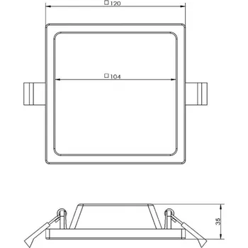 Lampička Deko-Light LED vestavné stropní svítidlo Alya bílé 12x12cm 2 700 K - Instalační rozměry - délka/šířka 10,5 cm bílá RAL 9016 1 x 7 W LED