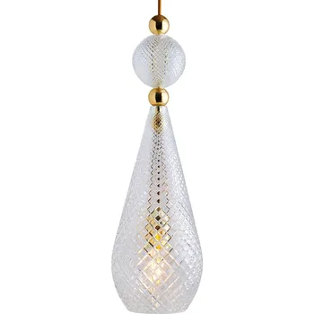 EBB & FLOW Smykke L závěsné zlatá křišťál check - baldachýn - Ø 7,9 cm, výška 7,8 cm zlatá, čirá 1 x 25 W - Doprava zdarma