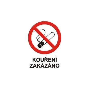 Cedulka plastová - Kouření zakázáno A5