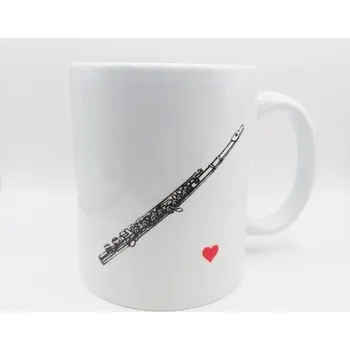 Bílý hrnek v krabičce - příčná flétna