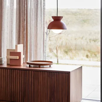 Závěsné svítidlo Frandsen Butterfly, červené, Ø 21 cm - Stříška - Ø 11,5 cm, výška 2,5 cm červená 1 x 25 W - Doprava zdarma