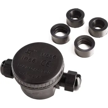 Venkovní osvětlení Deko-Light Outdoor 2x rozvaděč kulatý pro kabely 5-12mm černá