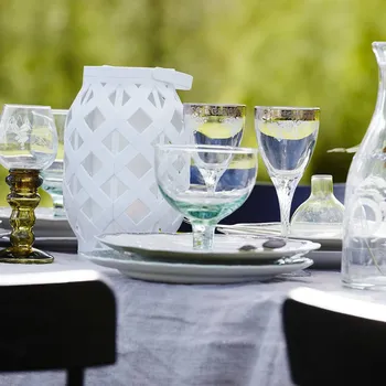 Lampička STAR TRADING LED lucerna Flame Lantern, bílá, výška 23 cm bílé LED celkem 0,15 W