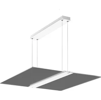 Lampička BEGA RZB Twindot S Square LED závěsné DALI 64cm 827-865 matná bílá (RAL 9016), čirá, prizmatická LED 27 W celkem - Doprava zdarma