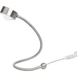 Stolní lampa LIGHTME Powerlens Snake, titanová barva, ohebné rameno titanové barvy 1 x 4,8 W LED - Doprava zdarma