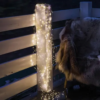Lampička Sirius LED pohádková světla Knirke pro venkovní použití, 200 světel. - Celková délka 15 x 150 cm, délka přívodního kabelu 500 cm čirá, zelená 200 LED diod - Doprava zdarma