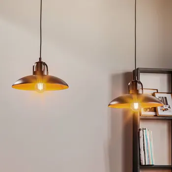 Eko-Light Závěsné světlo Felix, černá/zlatá antik, 2 žárovky černá, antická zlatá 2 x 60 W - Doprava zdarma