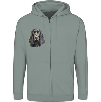 Pánská mikina Mikina na zip unisex s potiskem Černý kokr pánské