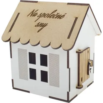 Pokladnička Casa de Engel Dřevěný domek - pokladnička "Na společné sny"