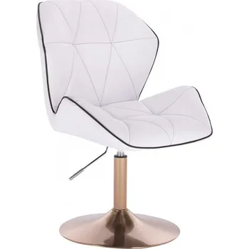 LuxuryForm DESIGN Židle MILANO MAX na zlatém talíři - bílá