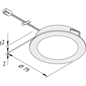 Lampička Hera LED svítidlo do nábytku FAR 68 nerezová ocel 4W 2700K - Délka připojovacího kabelu 250 cm nerezová ocel, opál 1 x 4 W LED - Doprava zdarma