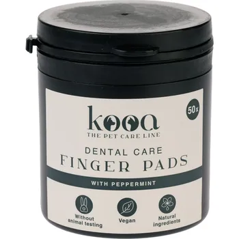 Péče o psí chrup 50× kooa návleky na prst pro péči o zuby