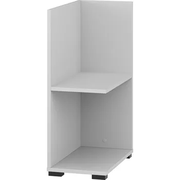 Knihovna Regál ke kontejneru šedá stříbrná BARDO 16