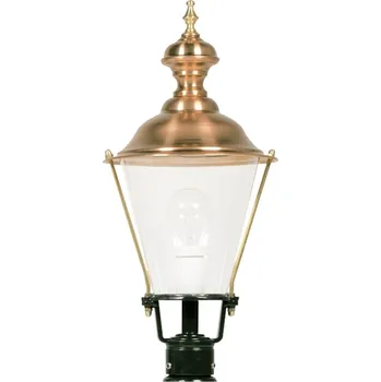 Lampička K.S. Verlichting Podstavec K4b s mědí, zelený - Ø hlavy lampy 23 cm průhledný, měděný 1 x 60 W - Doprava zdarma