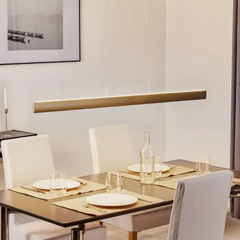 Knapstein LED závěsné světlo Runa, černá, bronzová 132 cm - baldachýn – výška 5,5 cm, délka 40 cm LED celkem 62 W - Doprava zdarma