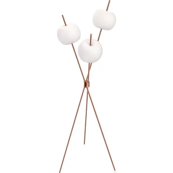 Lampička kdln LED stojací lampa Kushi, měděná, výška 140 cm opal 3 x 4,6 W LED - Doprava zdarma