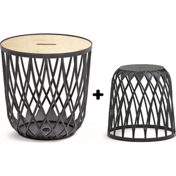 Úložný box Set univerzálních košů, 4 + 1, antracit