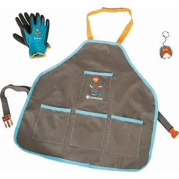 Doplněk pro panenku Happy People GARDENA zahradní sada zástěra s rukavicemi a přívěskem