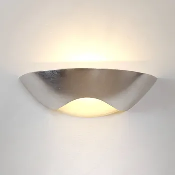 Lampička Holländer Ušlechtilé nástěnné světlo Matteo Curve, stříbrné bílá satinovaná 1 x 200 W - Doprava zdarma