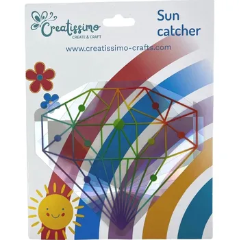 Lapač snů Creatissimo - Lapač slunce holografický s motivem Diamantu 13 x 12,5 cm