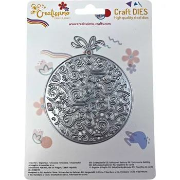 Vánoční dekorace Creatissimo - vyřezávací šablona Vánoční baňka No.1 102x117 mm