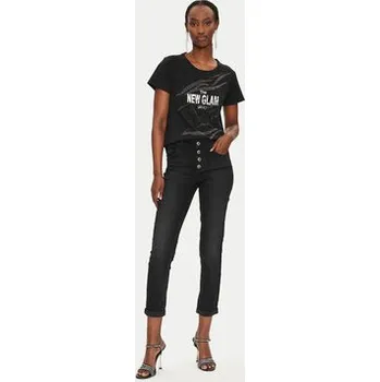 Liu Jo T-Shirt TF4205 JS923 Černá Regular Fit XS